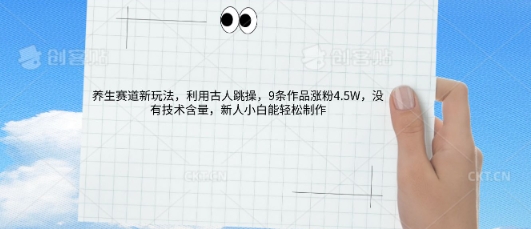 AI养生赛道新玩法，10条作品涨粉5.2W，操作简单，新人小白能轻松制作-轻创工坊