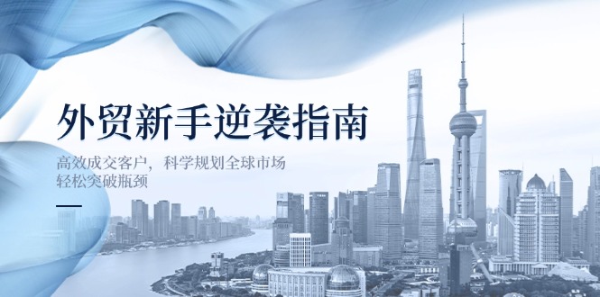 （14201期）外贸新手逆袭指南：高效成交客户，科学规划全球市场，轻松突破瓶颈-轻创工坊