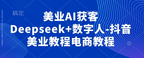 美业AI获客Deepseek+数字人-抖音美业教程电商教程-轻创工坊